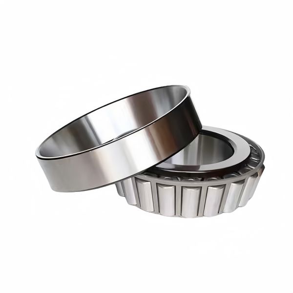 How are the tapered rollers of a tapered roller bearing connected to the inner ring?
